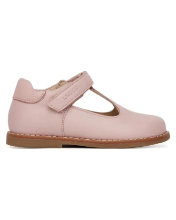 Pantofi fete  piele naturala, roz, inchidere Velcro