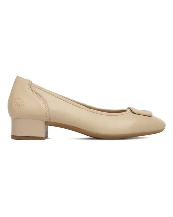 Pantofi dama,  piele naturala, bej,