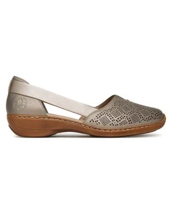 Pantofi dama,  piele naturala, bej,