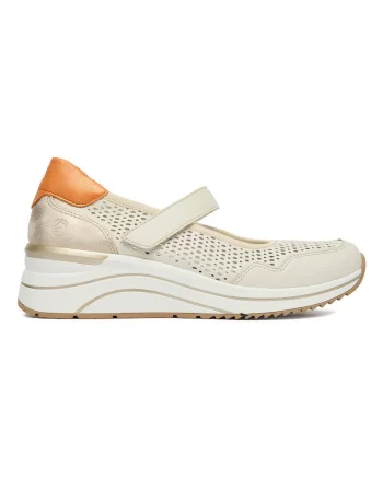Pantofi dama,  piele naturala, velcro, bej