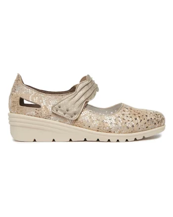 Pantofi dama,  piele naturala, bej L5359-90