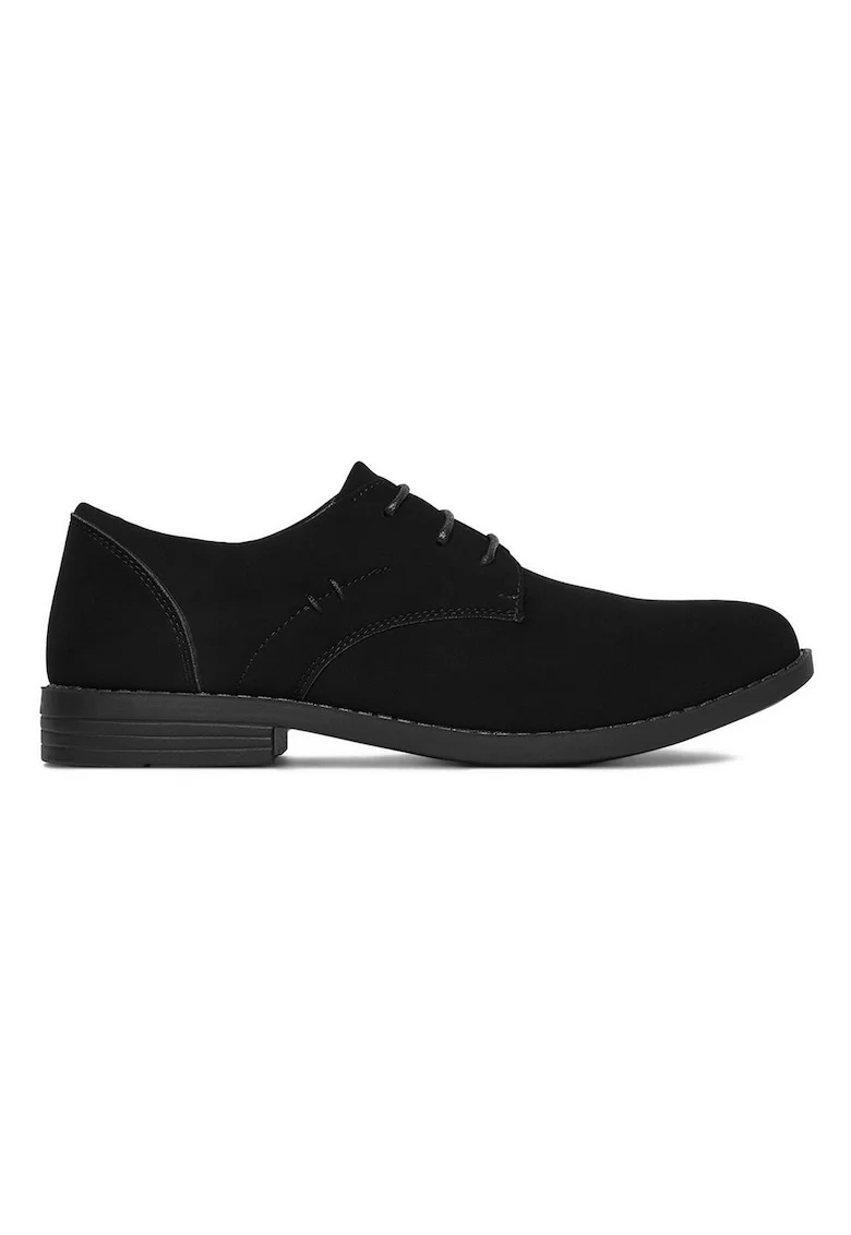 Pantofi barbati,  material sintetic, negru,
