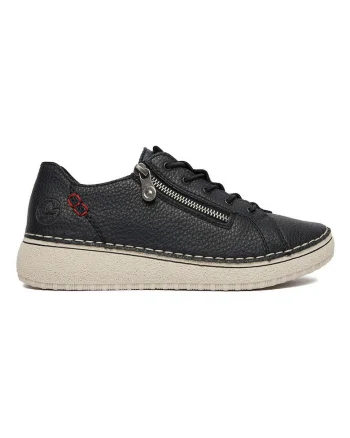 Pantofi dama,  piele naturala, fermoar, albastru