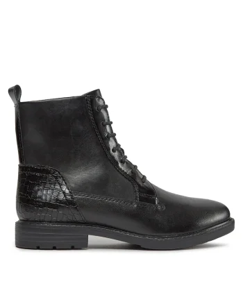 Ghete dama,  piele ecologica, fermoar, negru