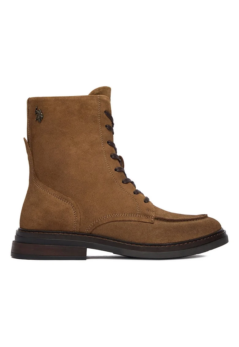Ghete dama,  piele naturala, maro,