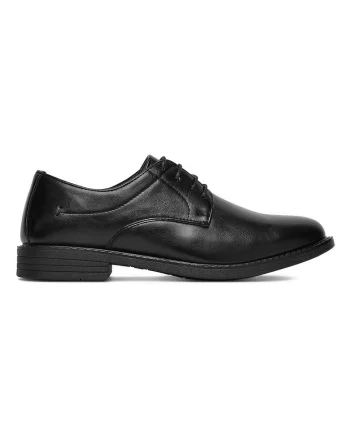 Pantofi baieti,  negru, material sintetic, stil formal