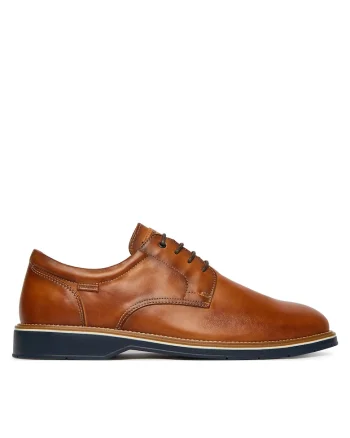 Pantofi barbati,  piele naturala, maro deschis