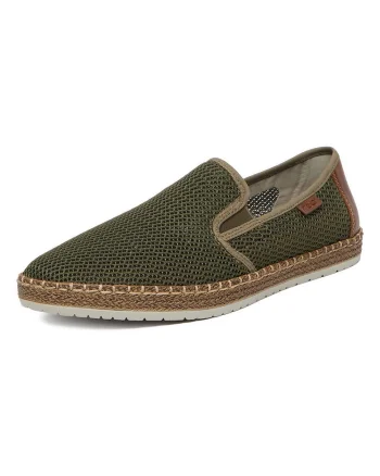 Pantofi barbati,  material textil, verde, confortabili,