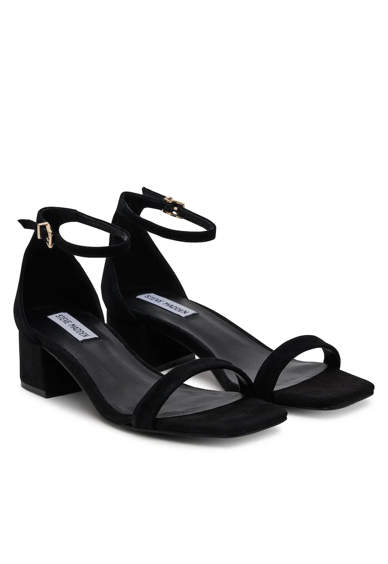 Sandale dama,  piele naturala, toc clasic, negru,