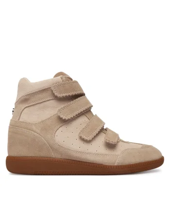 Tenisi dama  piele naturala, velcro, bej,