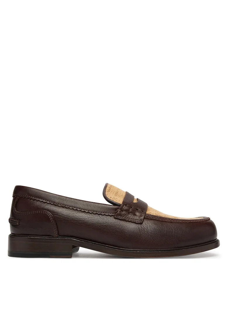 Pantofi barbati,  piele naturala, maro inchis