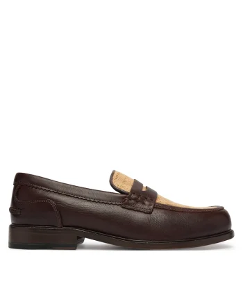 Pantofi barbati,  piele naturala, maro inchis
