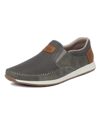 Pantofi barbati,  tesatura, gri, tehnologie Antistress,