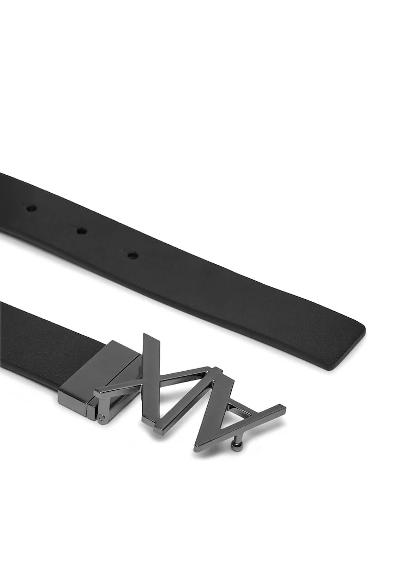 Curea barbati,  piele naturala, negru, 28