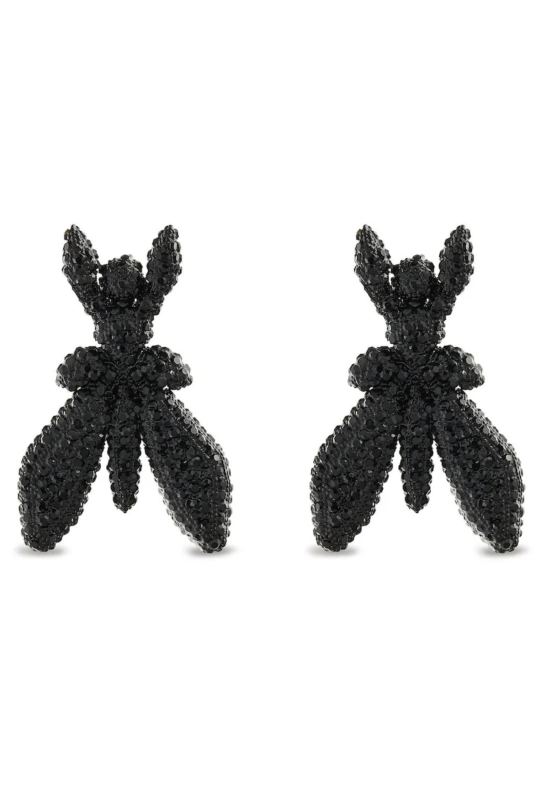 Cercei dama,  plastic, negru, One Size INTL