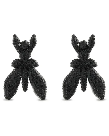 Cercei dama,  plastic, negru, One Size INTL