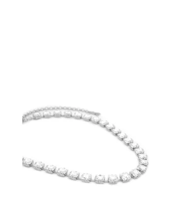 Colier dama,  plastic, argintiu, One Size INTL
