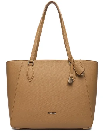 Geanta shopper  neagra, One Size, din material sintetic, pentru docuwqegewqmente A4, Maro