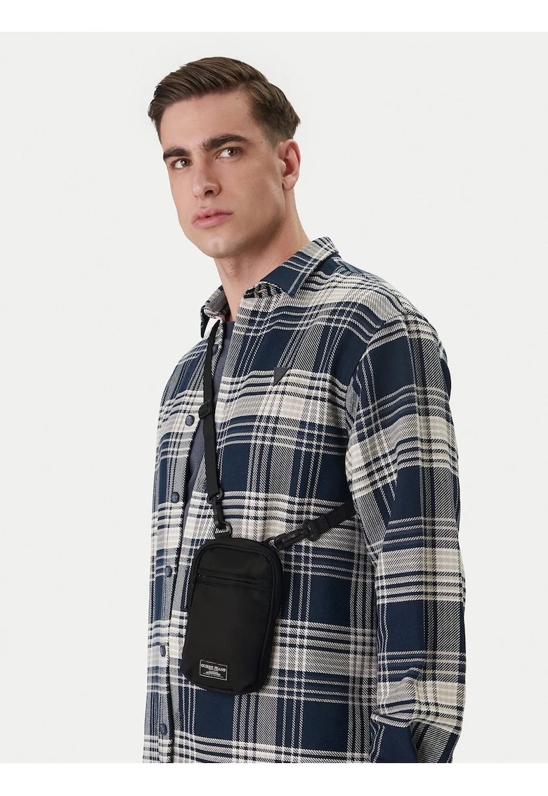 Geanta barbati,  material textil, negru, One Size INTL