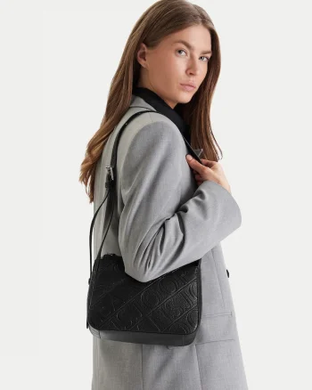 Geanta dama,  piele ecologica, neagra, One Size INTL