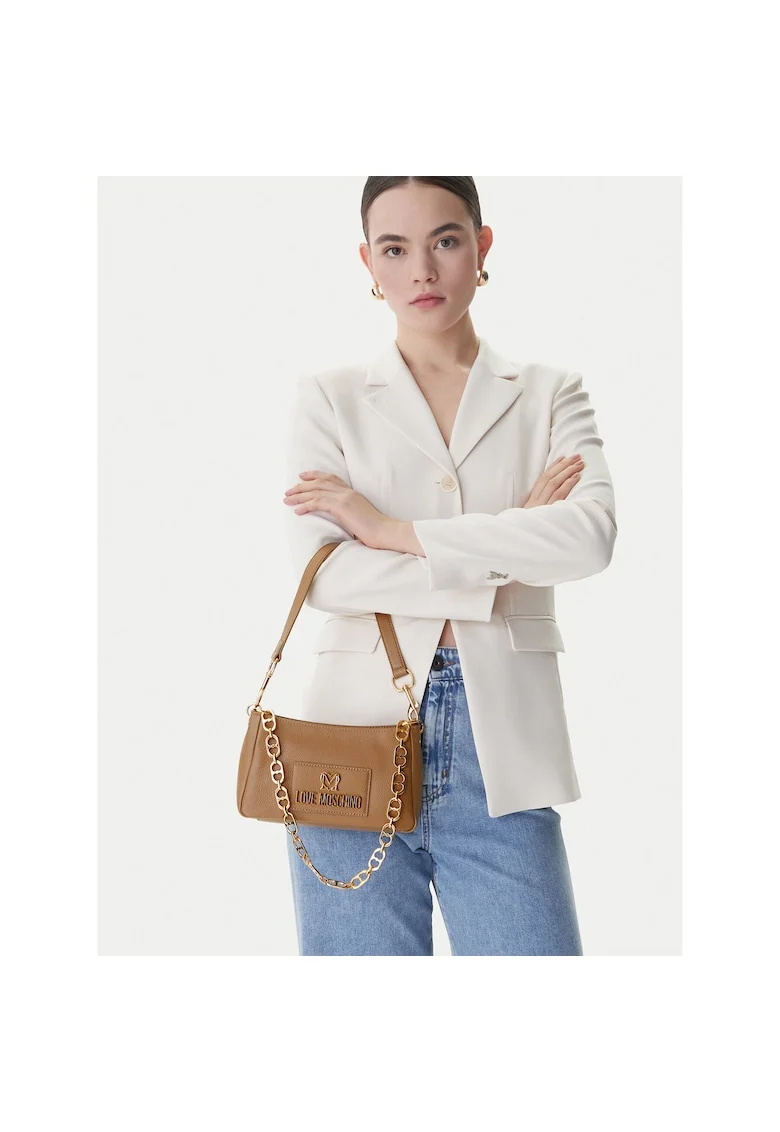 Geanta dama,  piele ecologica, bej, One Size INTL