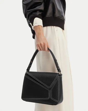 Geanta dama,  neagra, One Size INTL, material textil