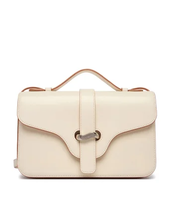 Geanta dama,  piele naturala, bej, One Size INTL