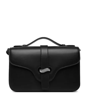 Geanta dama,  piele naturala, neagra, One Size INTL