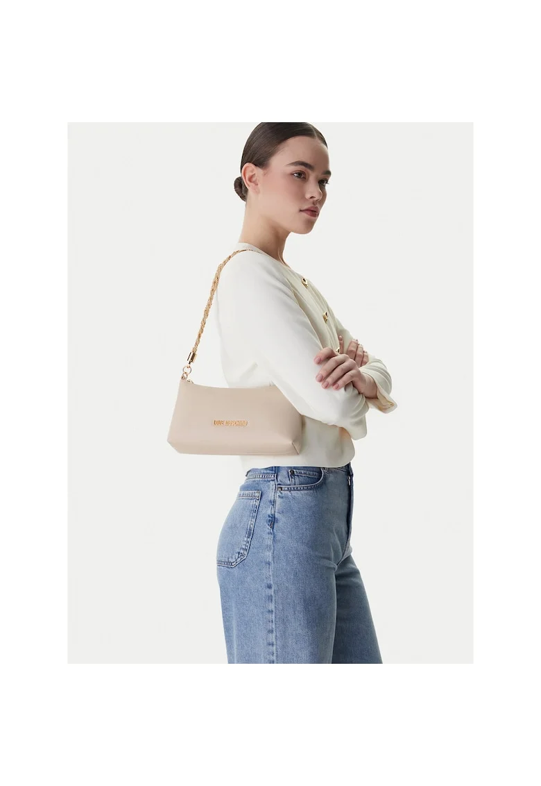 Geanta dama,  piele ecologica, bej, One Size INTL