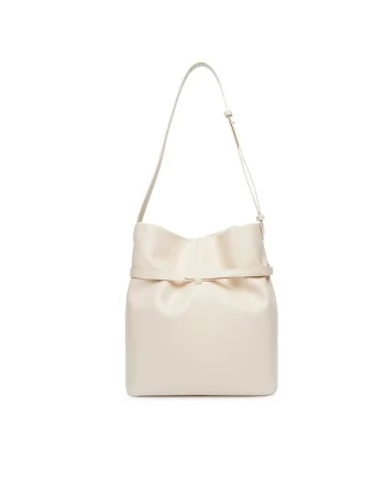 Geanta dama,  piele naturala, bej, One Size INTL