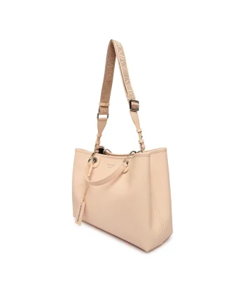 Geanta dama,  piele ecologica, bej, One Size INTL
