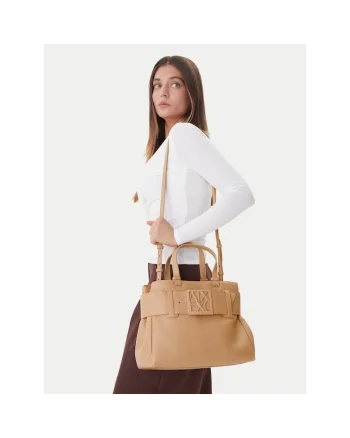 Geanta dama,  piele ecologica, bej, One Size INTL