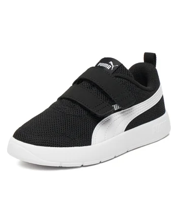 Adidasi copii,  velcro, negru, textil