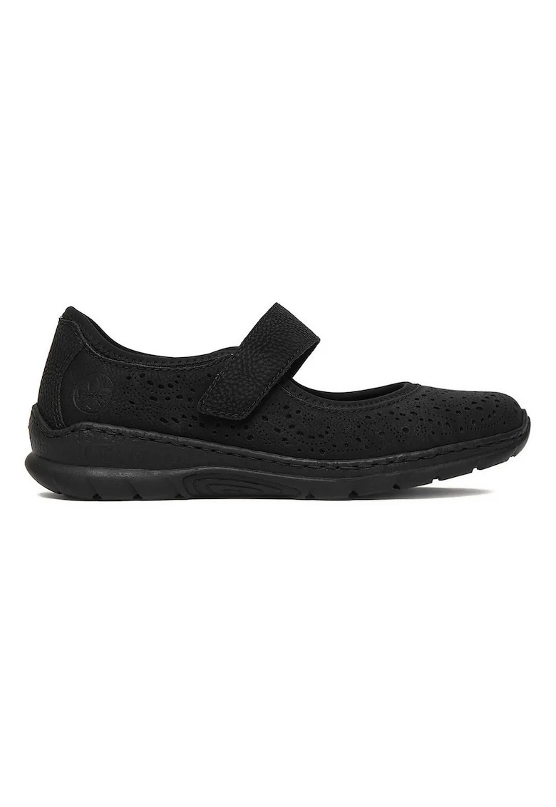Pantofi dama,  velcro, negru, textil