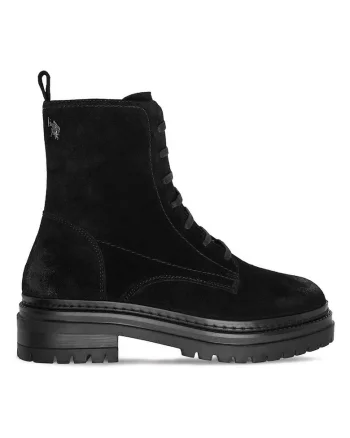Ghete dama  piele naturala negru, Negru
