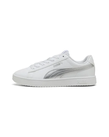 Pantofi sport Rickie Classic de piele ecologica, Alb/Argintiu