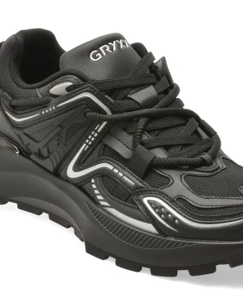Pantofi sport GRYXX negri, 2508, din material textil