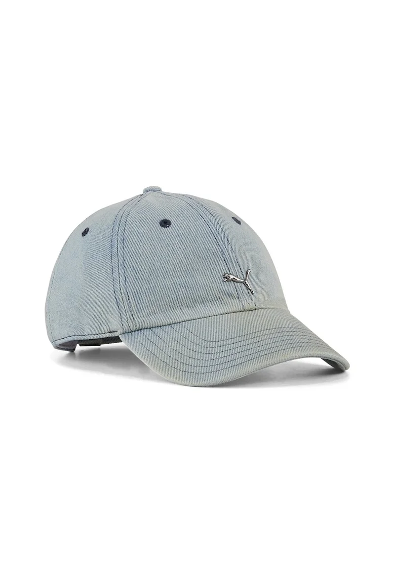 Sapca din denim cu logo Essentials, Albastru glaciar