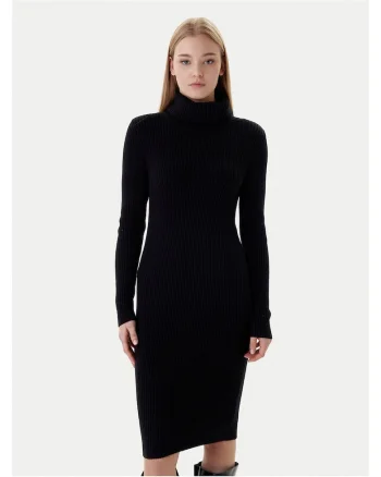Rochie tricotata  50% viscoza, 27% nailon, Negru