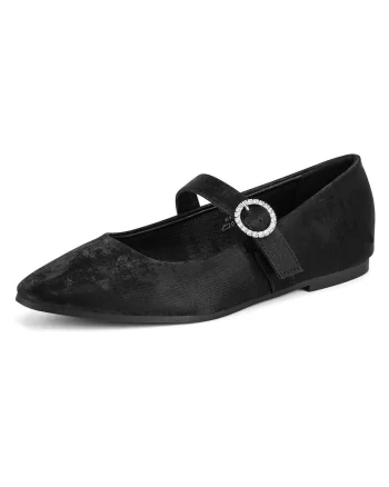 Balerini,  material textil, negru, pentru femei,