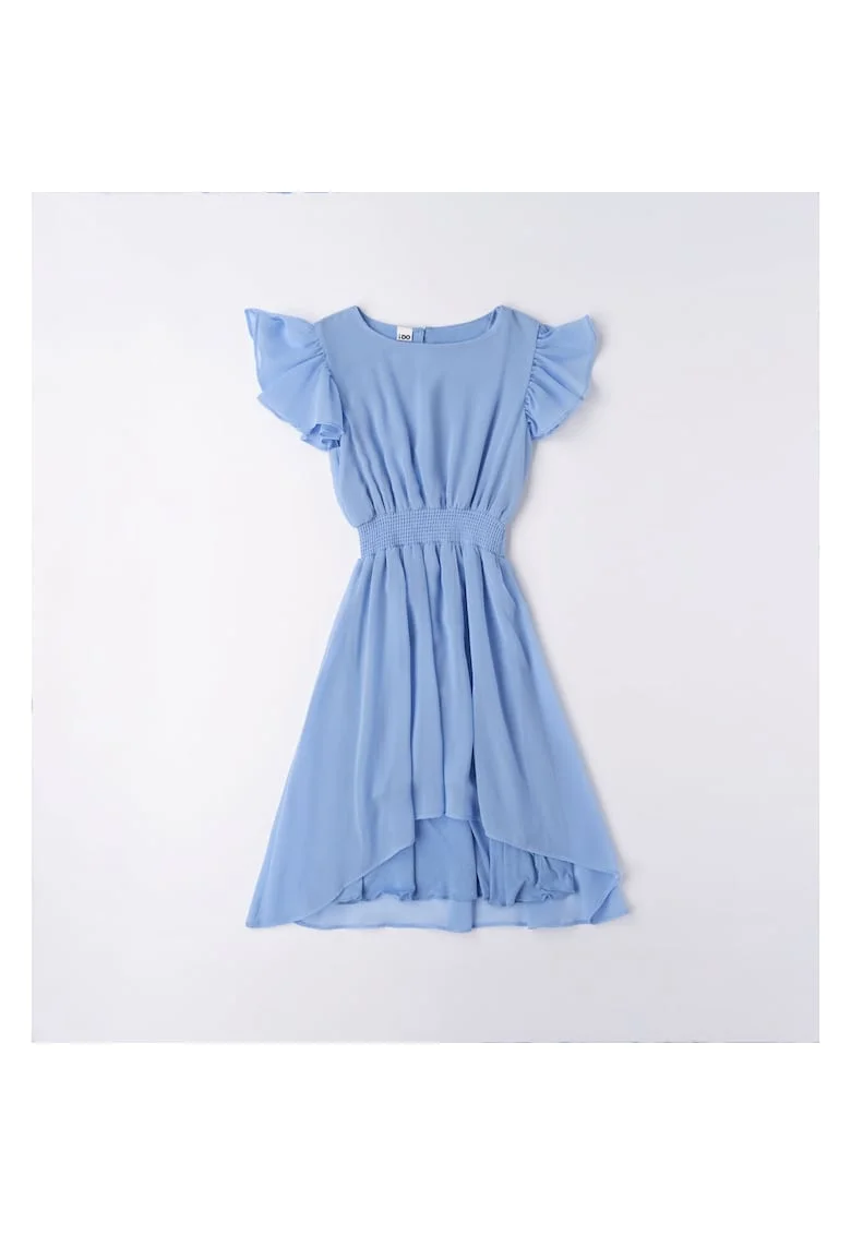 Rochie din voal cu trena pentru fete,  4.6554, Albastru deschis
