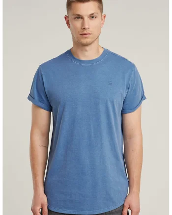 Tricou relaxed fit din bumbac organic Lash, Albastru pastel