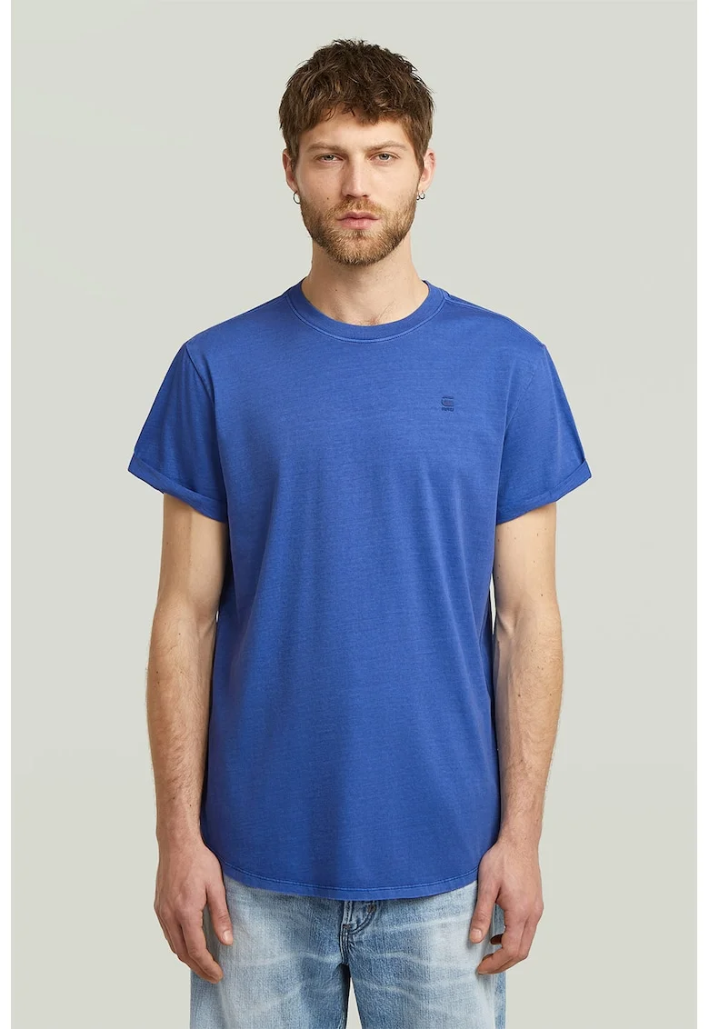 Tricou relaxed fit din bumbac organic Lash, Albastru royal/Albastru