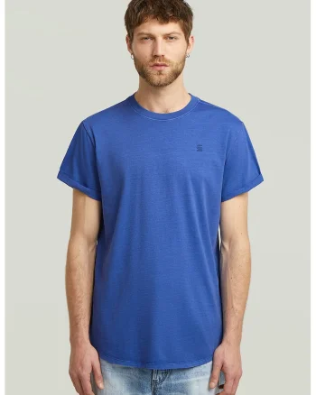 Tricou relaxed fit din bumbac organic Lash, Albastru royal/Albastru