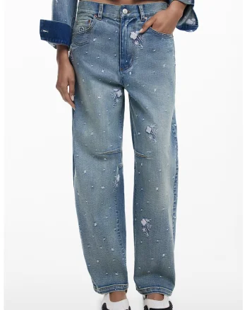 Blugi relaxed fit, Denim Blue