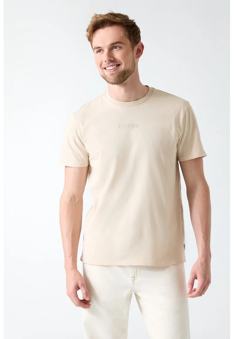 Tricou din bumbac cu logo 4G, Maro camel