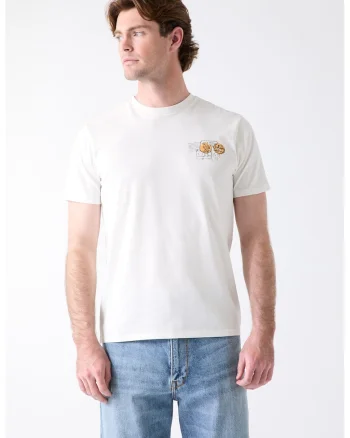 Tricou din bumbac cu imprimeu, Alb/Roz pal/Ocru