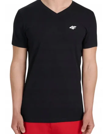 Tricou slim fit cu decolteu in V