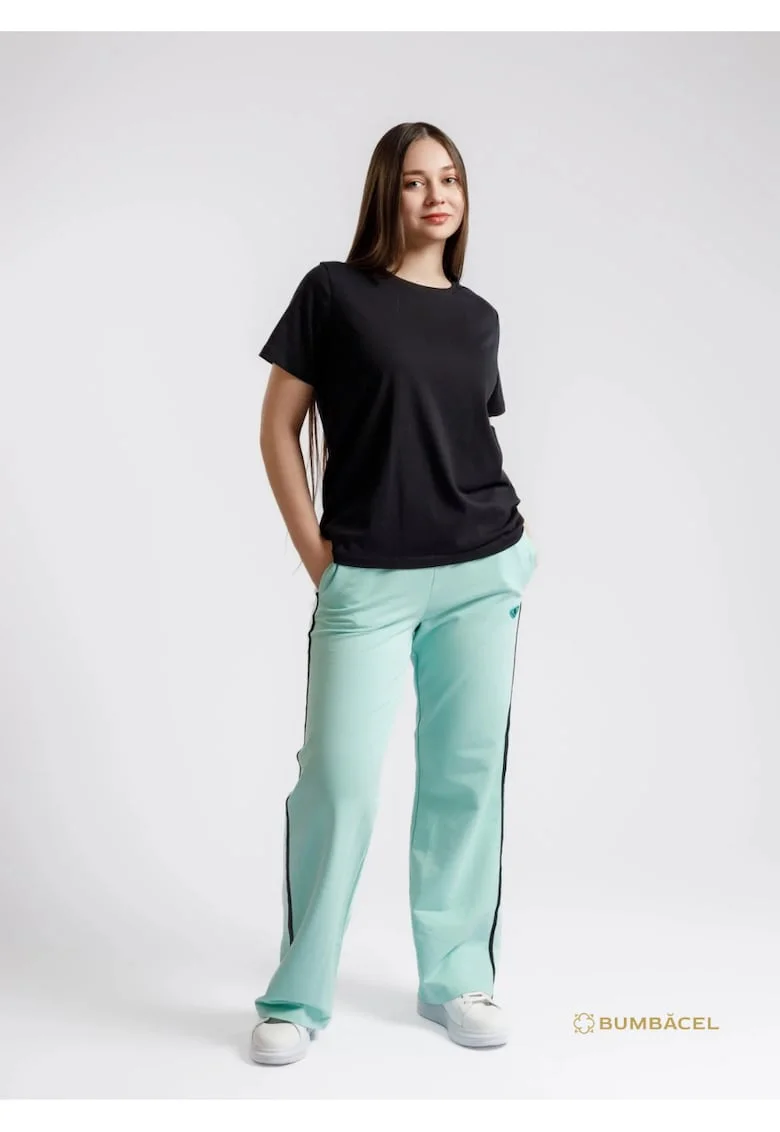 Tricou uniton din bumbac, cu maneca scurta, pentru dame