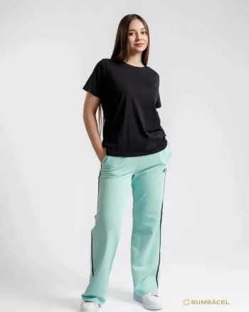 Tricou uniton din bumbac, cu maneca scurta, pentru dame